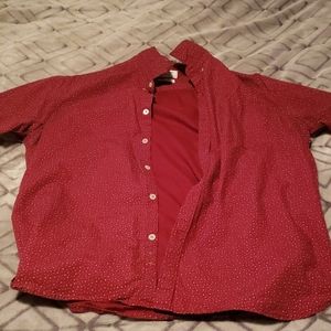 Red SS button up large